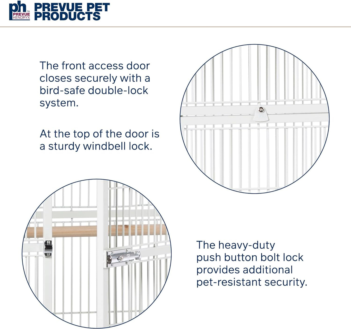Pet Products Wrought Iron Select Bird Cage 3154C, Chalk White, 36-Inch by 24-Inch by 66-Inch